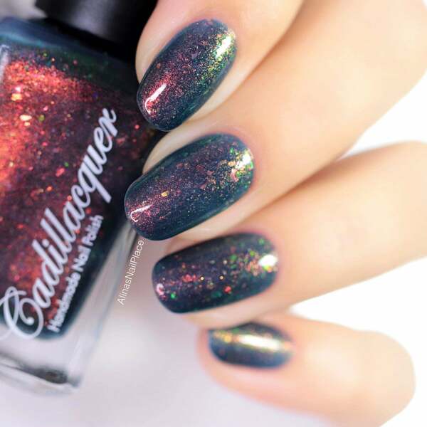 Nail polish swatch / manicure of shade Cadillacquer Meteorite