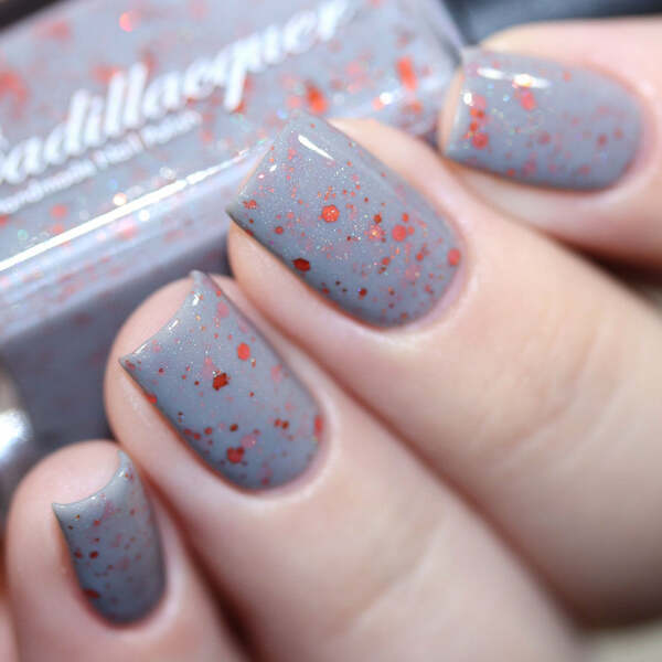 Nail polish swatch / manicure of shade Cadillacquer While Night