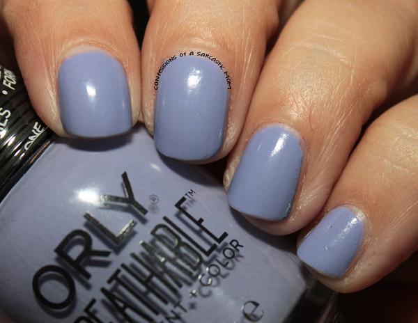 Nail polish swatch / manicure of shade Orly Just Breathe