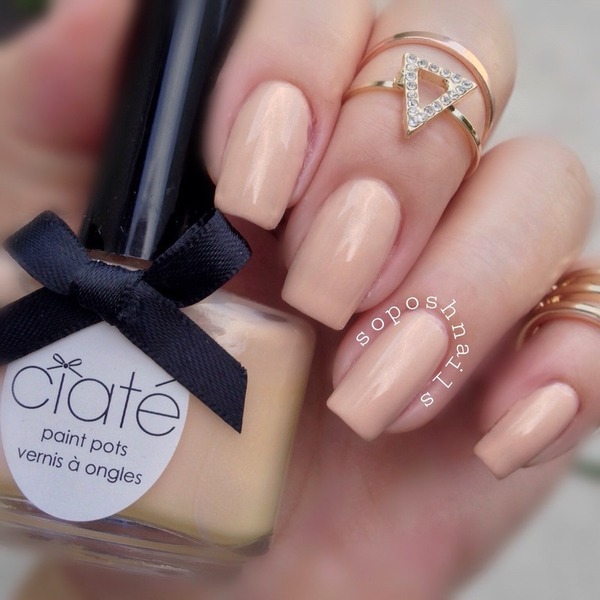 Nail polish swatch / manicure of shade Ciaté Ivory Queen