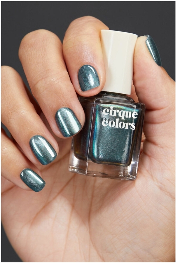 Nail polish swatch / manicure of shade Cirque Colors Monolith