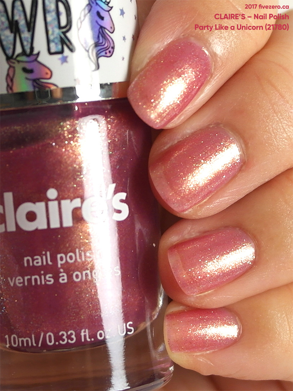 Nail polish swatch / manicure of shade Claire's Party Like a Unicorn