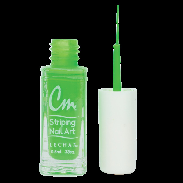 Nail polish swatch / manicure of shade CM Nail Art Hot Green