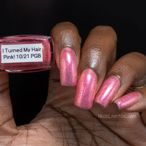 Nail polish swatch / manicure of shade Color Spectrum Polish I Turned My Hair Pink