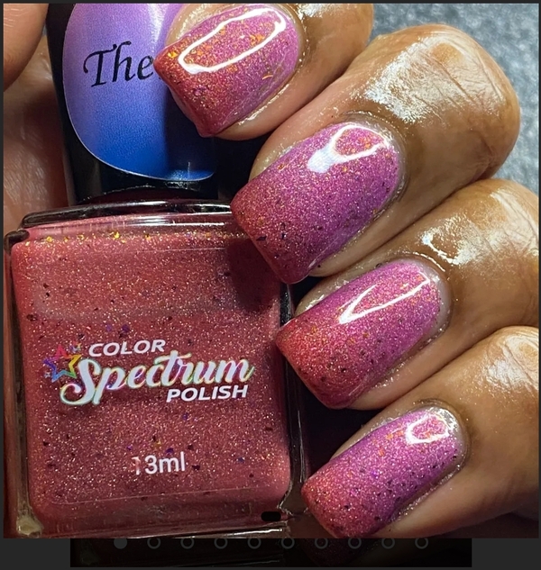 Nail polish swatch / manicure of shade Color Spectrum Polish Little Piggy