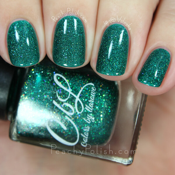 Nail polish swatch / manicure of shade Colors by Llarowe Tree of Lights