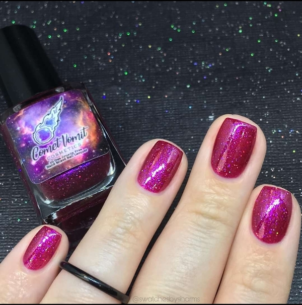 Nail polish swatch / manicure of shade Comet Vomit Celestial Body Pillow