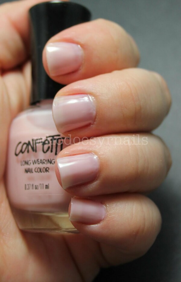 Nail polish swatch / manicure of shade Confetti Pink Paradise