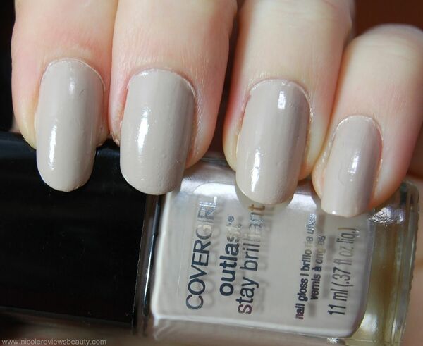Nail polish swatch / manicure of shade CoverGirl Always Naked
