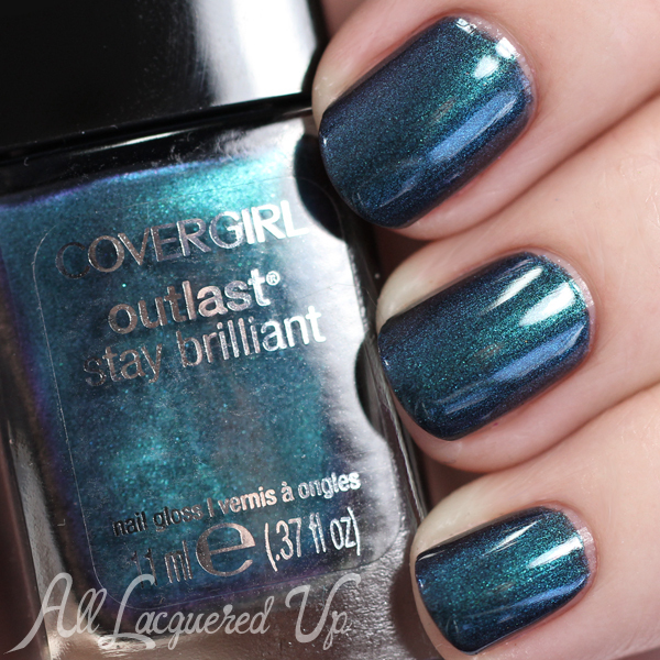 Nail polish swatch / manicure of shade CoverGirl Teal On Fire