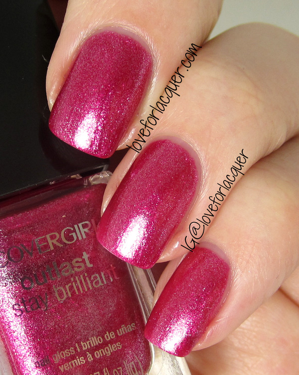 Nail polish swatch / manicure of shade CoverGirl Bombshell