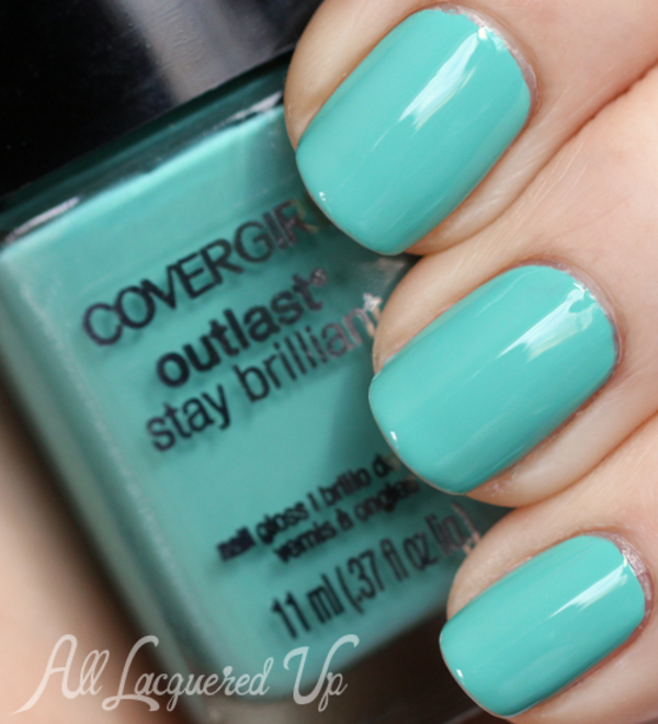 Nail polish swatch / manicure of shade CoverGirl Mint Mojito