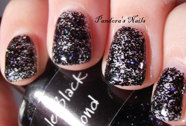 Nail polish swatch / manicure of shade CrowsToes Triple Black Diamond