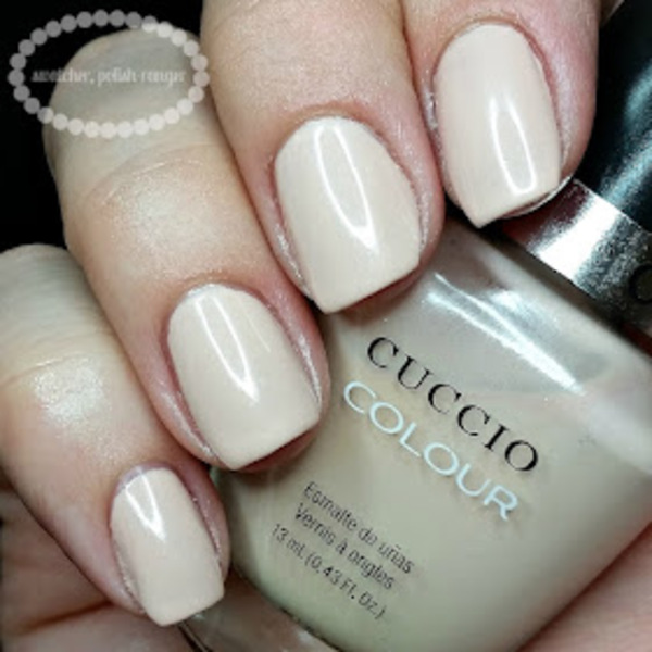 Nail polish swatch / manicure of shade Cuccio Skin to Skin