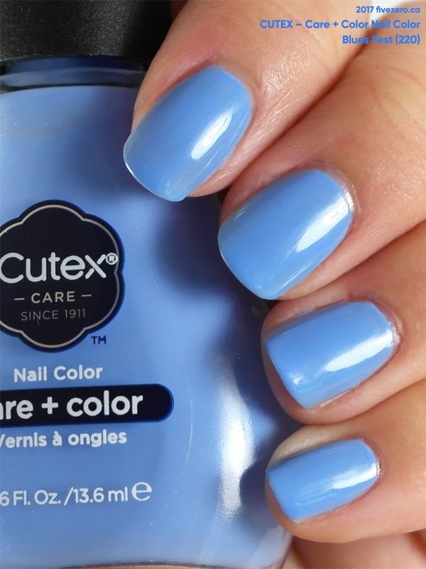 Nail polish swatch / manicure of shade Cutex Blues Fest