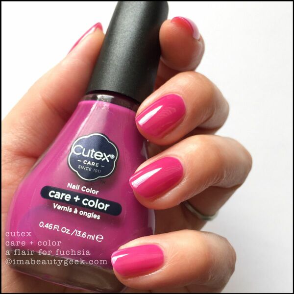 Nail polish swatch / manicure of shade Cutex A Flair For Fuchsia