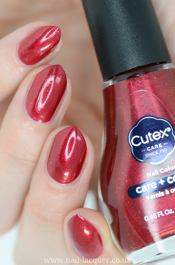 Nail polish swatch / manicure of shade Cutex Fiery Temper