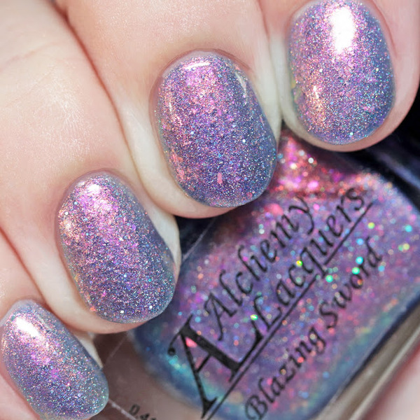 Nail polish swatch / manicure of shade Alchemy Lacquers Blazing Sword