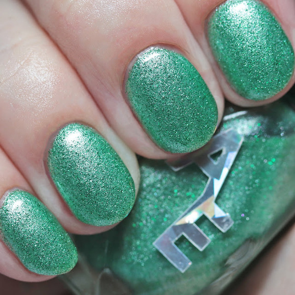 Nail polish swatch / manicure of shade Alter Ego Nail Enamel Bulbasaur