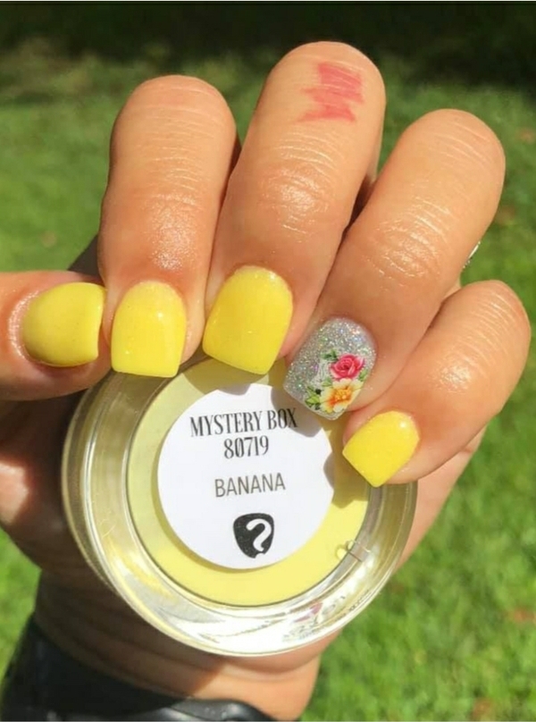 Nail polish swatch / manicure of shade Revel Banana