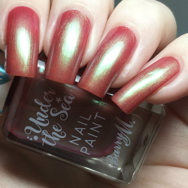 Nail polish swatch / manicure of shade Barry M Pacific Flame