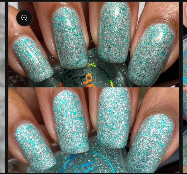 Nail polish swatch / manicure of shade BCB Lacquer Mint To Be