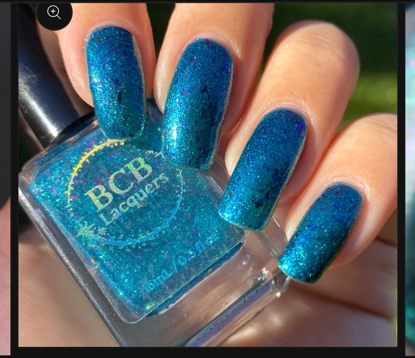 Nail polish swatch / manicure of shade BCB Lacquer Esmerelda