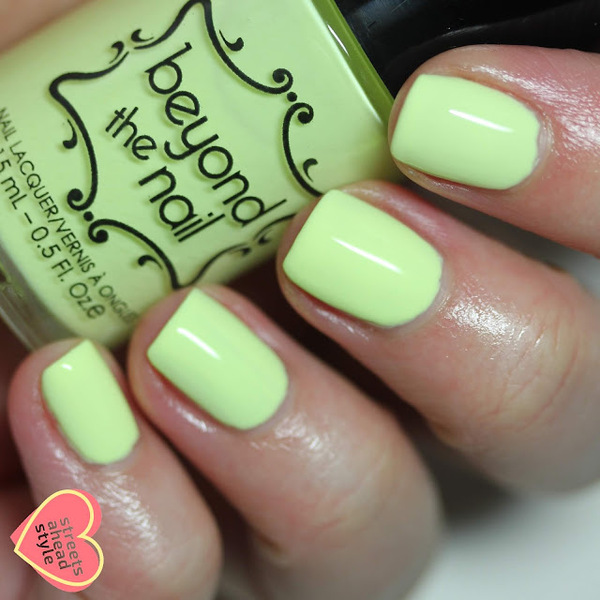 Nail polish swatch / manicure of shade Beyond The Nail Booming Banana