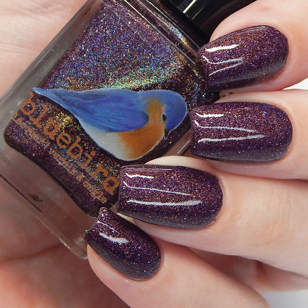 Nail polish swatch / manicure of shade Bluebird Lacquer Catch a Beakdown