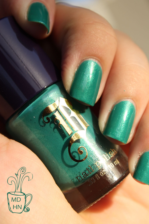 Nail polish swatch / manicure of shade Brash Totally Teal