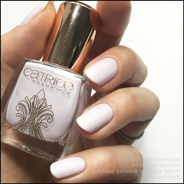 Nail polish swatch / manicure of shade Catrice Royal Lavendera