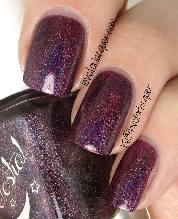 Nail polish swatch / manicure of shade Celestial Cosmetics Blitzen’s Budgie Smuggler