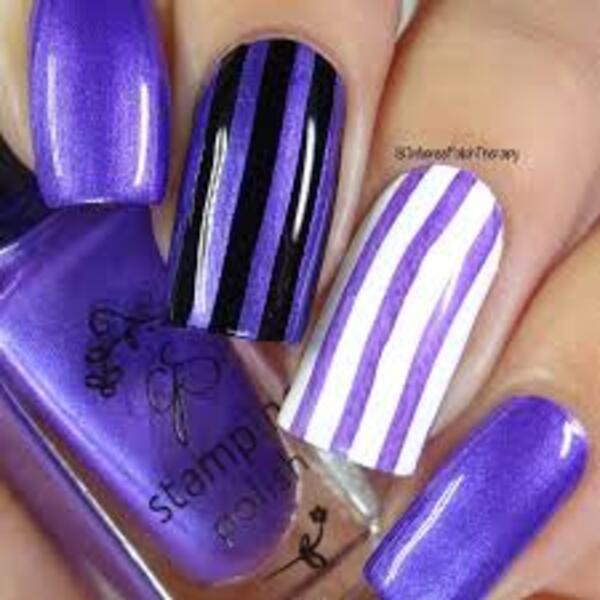 Nail polish swatch / manicure of shade Clear Jelly Stamper Plum Crazy