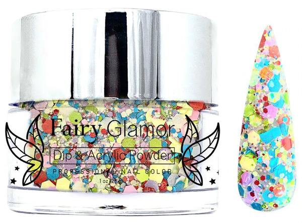 Nail polish swatch / manicure of shade Fairy Glamor Rainbow Cake