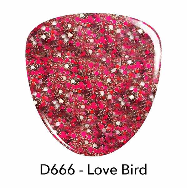 Nail polish swatch / manicure of shade Revel Love Bird