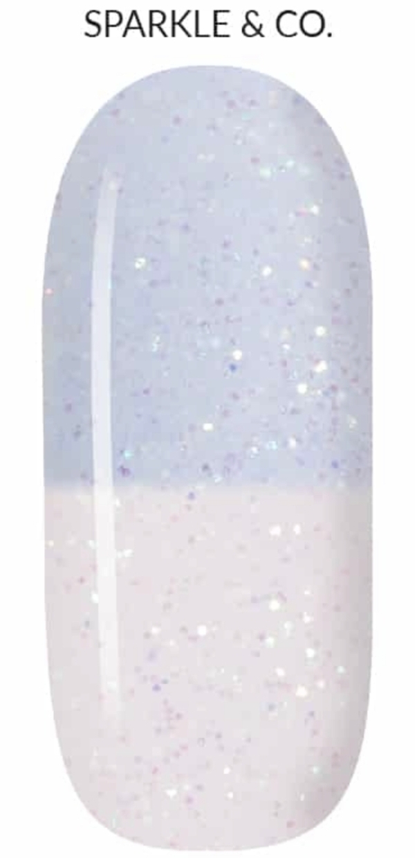 Nail polish swatch / manicure of shade Sparkle and Co. Magic Cotton Candy