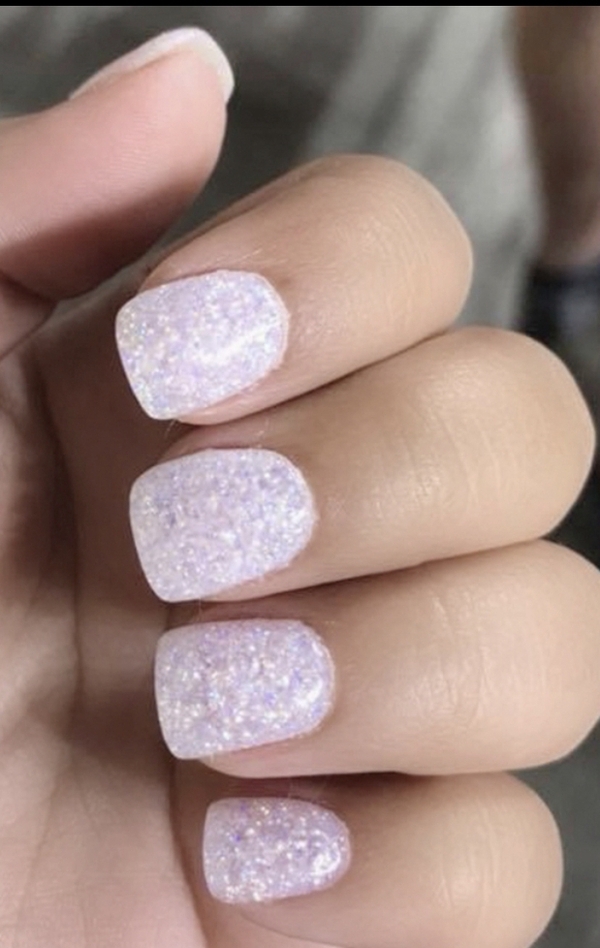 Nail polish swatch / manicure of shade Sparkle and Co. Snowglobe