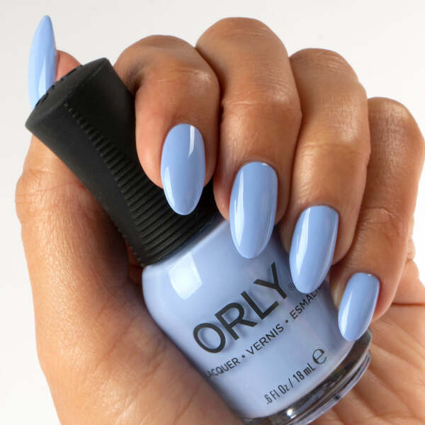 Nail polish swatch / manicure of shade Orly Bleu Iris