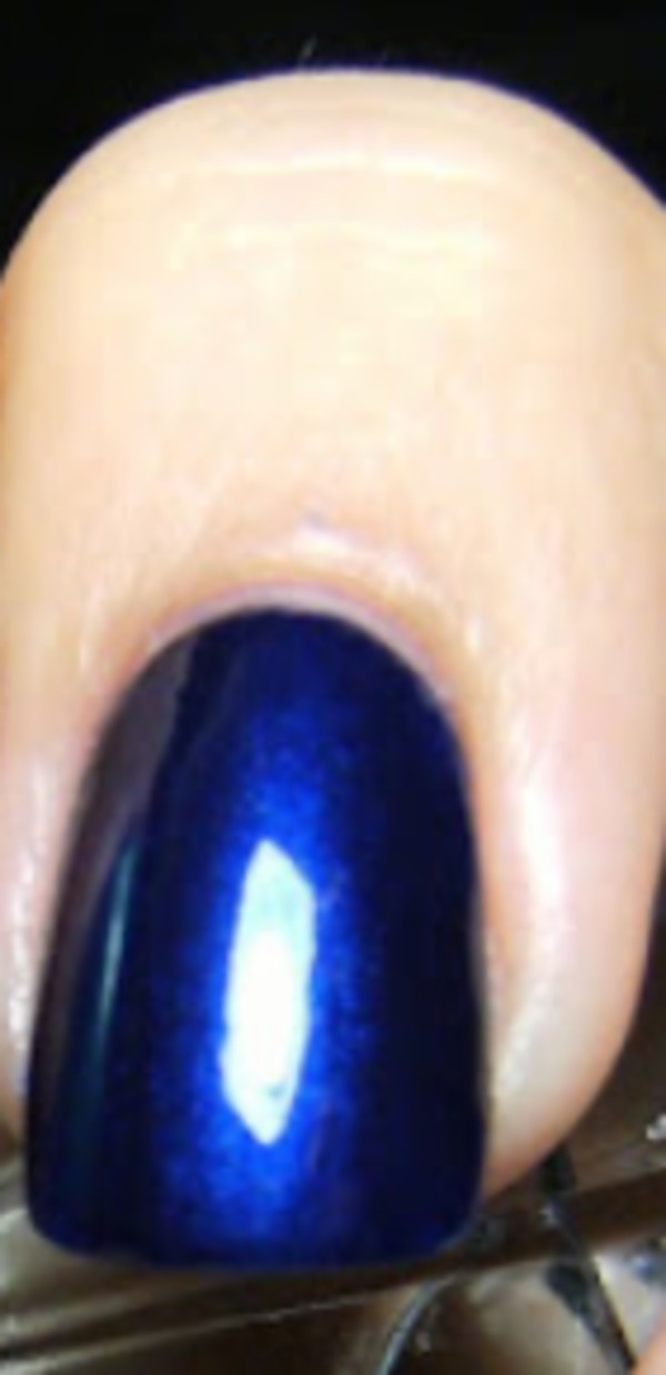 Nail polish swatch / manicure of shade NYC Skin Tight Denim Creme
