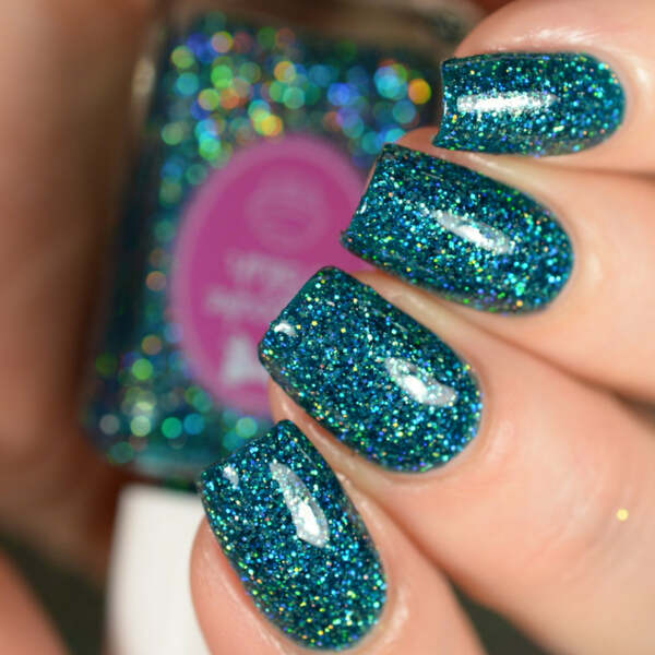 Nail polish swatch / manicure of shade Cupcake Polish Blue Tourmaline