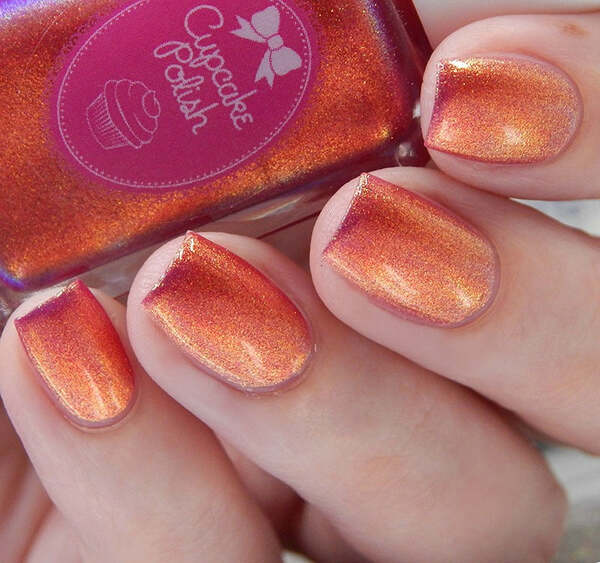 Nail polish swatch / manicure of shade Cupcake Polish Flower Power