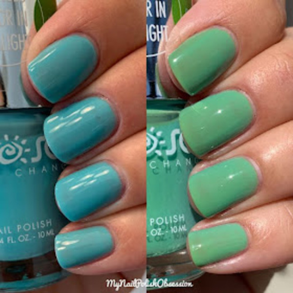 Nail polish swatch / manicure of shade Del Sol Perfectly Pastel