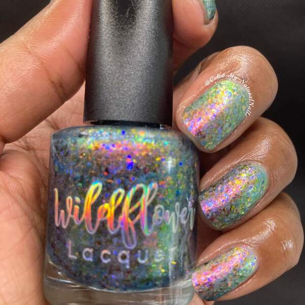 Nail polish swatch / manicure of shade Wildflower Lacquer Rainbows Are Visions