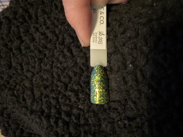 Nail polish swatch / manicure of shade Sparkle and Co. Sashay All Day