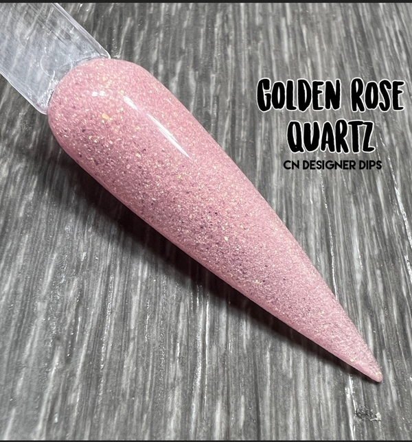 Nail polish swatch / manicure of shade CN Designer Golden Rose Quartz