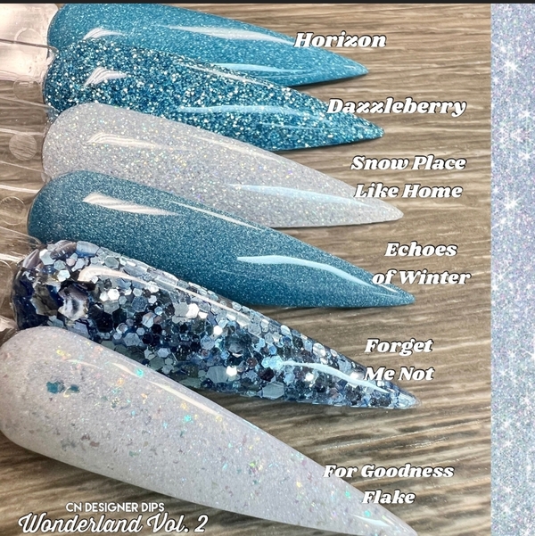 Nail polish swatch / manicure of shade CN Designer Echoes of Winter