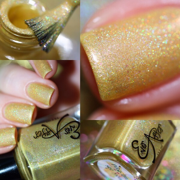 Nail polish swatch / manicure of shade Ever After Pikachu, I See You