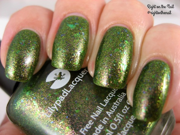 Nail polish swatch / manicure of shade Lilypad Lacquer Guilty Pleasures