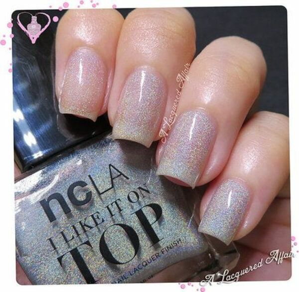 Nail polish swatch / manicure of shade NCLA Shimmer Me Pretty