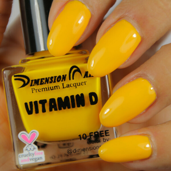 Nail polish swatch / manicure of shade Dimension Nails Vitamin D